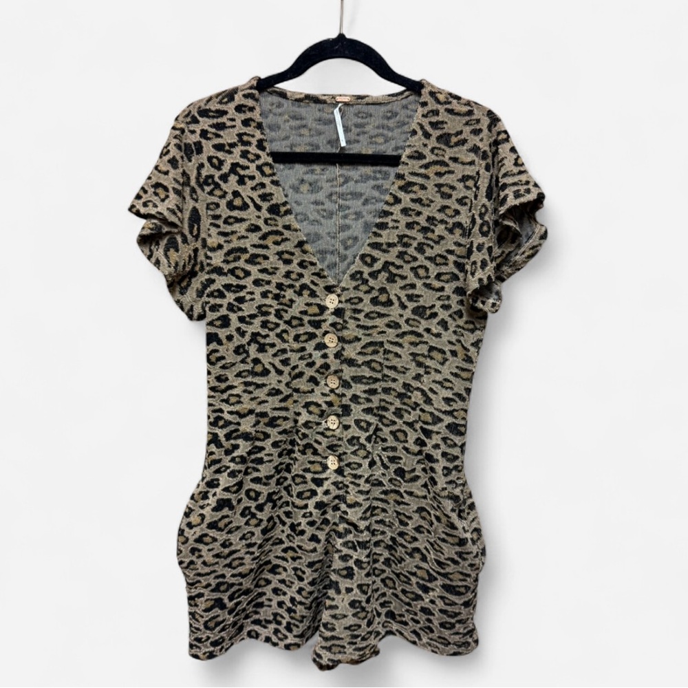 Free People Leopard Print Jumpsuit